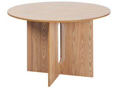 Stół do jadalni okrągły ⌀ 120 cm jasne drewno CORAIL