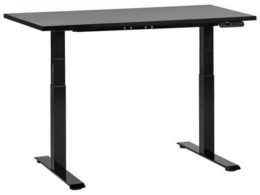 Schreibtisch schwarz 120 x 72 cm elektrisch höhenverstellbar DESTINES