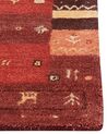Alfombra gabbeh de lana rojo oscuro/naranja/amarillo 80 x 150 cm SINANLI_855900