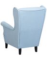 Fabric Wingback Chair Blue ABSON_747425