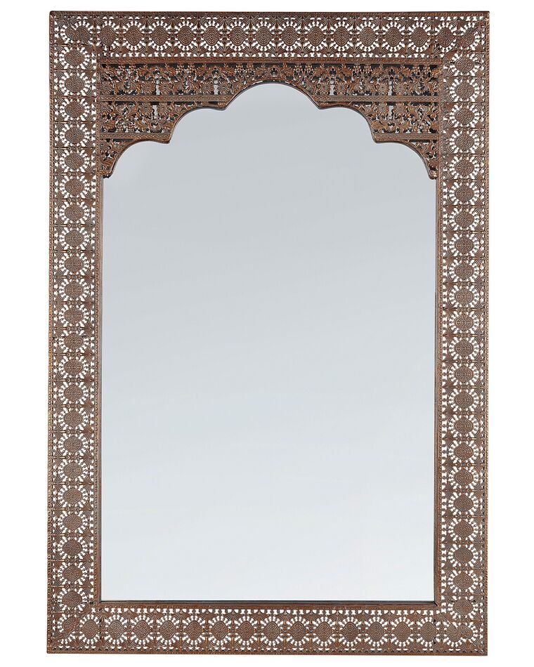 Metal Wall Mirror 60 x 90 cm Copper PALI_747371