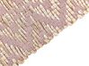 Teppich Baumwolle beige / rosa geometrisches Muster 80 x 150 cm Kurzflor GERZE_853492