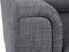 Canapé angle à droite 4 places en tissu gris foncé avec pouf OSLO_285575