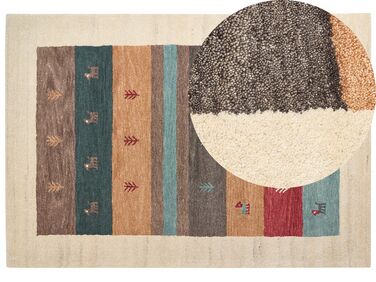 Gabbeh Teppich Wolle mehrfarbig 160 x 230 cm Hochflor SARILAR