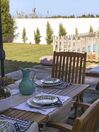 Trädgårdsmöbelset av bord och 6 stolar akaciaträ ljusbrun JAVA_810525