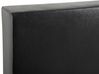 Cama continental de piel sintética negro/plateado 180 x 200 cm PRESIDENT_719729
