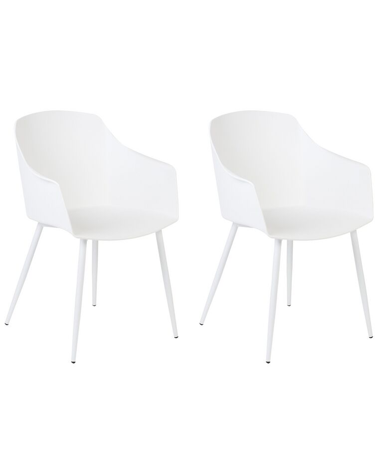 Lot de 2 chaises blanches FONDA_861984