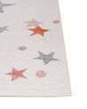 Tapis enfant avec motif étoiles en coton blanc 140 x 200 cm ALPOUD_906537