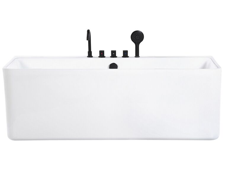 Bañera de acrílico blanco/negro 170 x 75 cm QUATRE_780498