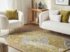 Wool Area Rug  140 x 200 cm Yellow and Blue MUCUR_830692