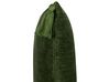 Sametový polštář se střapci 45 x 45 cm zelený HIZZINE_902686