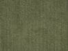 Kombinálható háromszemélyes bal oldali zöld kordbársony kanapé ottománnal APRICA_895397