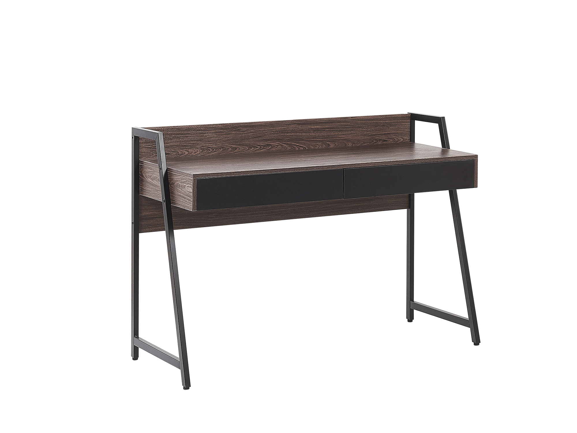 Home Office Desk 120 x 50 cm Dark Wood HARWICH Beliani.fr