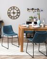 Set of 2 Fabric Dining Chairs Blue BATAVIA_725068