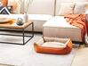 Velvet Reversible Pet Bed 70 x 60 cm Orange and Beige IZMIR_826585