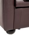 Leather Armchair Brown CHESTERFIELD_538366