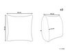 Conjunto de 2 cojines de algodón naranja/blanco/negro 45 x 45 cm WARANASI_806114