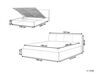 Polsterbett Leinenoptik grau mit Bettkasten hochklappbar 140 x 200 cm ORBEY_907236