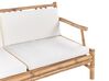 4 Seater Bamboo Wood Garden Sofa Set White RICCIONE_836492