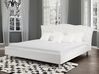 Bílá kožená postel s úložištěm Chesterfield 160x200 cm METZ_759781