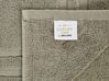 Conjunto de 9 toalhas em algodão verde azeitona MITIARO_841762