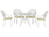 Trädgårdsmöbelset av bord och 4 stolar vit ANCONA_806935