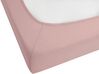 Rózsaszín pamut gumis lepedő 140 x 200 cm HOFUF_815907