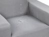 Lounge Set Polsterbezug grau / weißes Gestell 5-Sitzer ROVIGO_784938