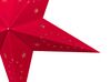 Lot de 2 étoiles décoratives LED 45 cm en papier velours rouge MOTTI_835576