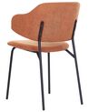 Set of 2 Fabric Dining Chairs Orange KENAI_874482