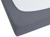 Lençol-capa em algodão cinzento escuro 160 x 200 cm JANBU_845310