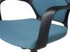 Cadeira de escritório em tecido preto e azul DELIGHT_688485