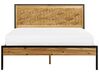 Cama con somier de madera clara 140 x 200 cm ERVILLERS_904417
