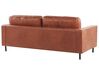3 Seater Faux Leather Golden Brown SAVALEN_779197