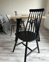 Set of 2 Wooden Dining Chairs Black BURBANK_884908