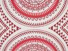 Cotton Cushion Oriental Pattern 30 x 50 cm Red and White ANTHEMIS_843155