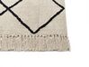 Teppich Baumwolle beige / schwarz 160 x 230 cm geometrisches Muster Kurzflor ELDES_839771