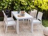 Zahradní stůl v ratanovém vzhledu 140 x 80 cm bílý FOSSANO_807692