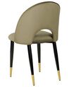 Set of 2 Velvet Dining Chairs Olive Green MAGALIA_895162