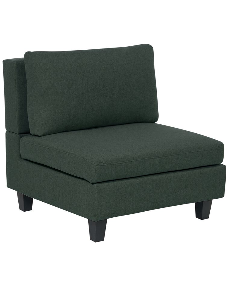 Módulo de cadeira de 1 lugar em tecido verde escuro UNSTAD_893294