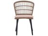 Gartenmöbel Set Rattan natürlich 6-Sitzer Auflagen rosa ALIANO II _851391