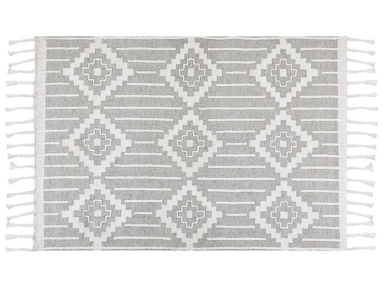 Outdoor Area Rug 160 x 230 cm Grey and White TABIAT_852868