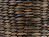 Pouf marron en fibres de jacinthe d'eau 40 x 40 cm BICHIR_825239