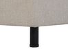 Fabric EU King Size Adjustable Bed Beige DUKE_798036