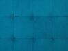 Tamborete com arrumação em veludo azul turquesa 72 x 42 cm MICHIGAN_685076