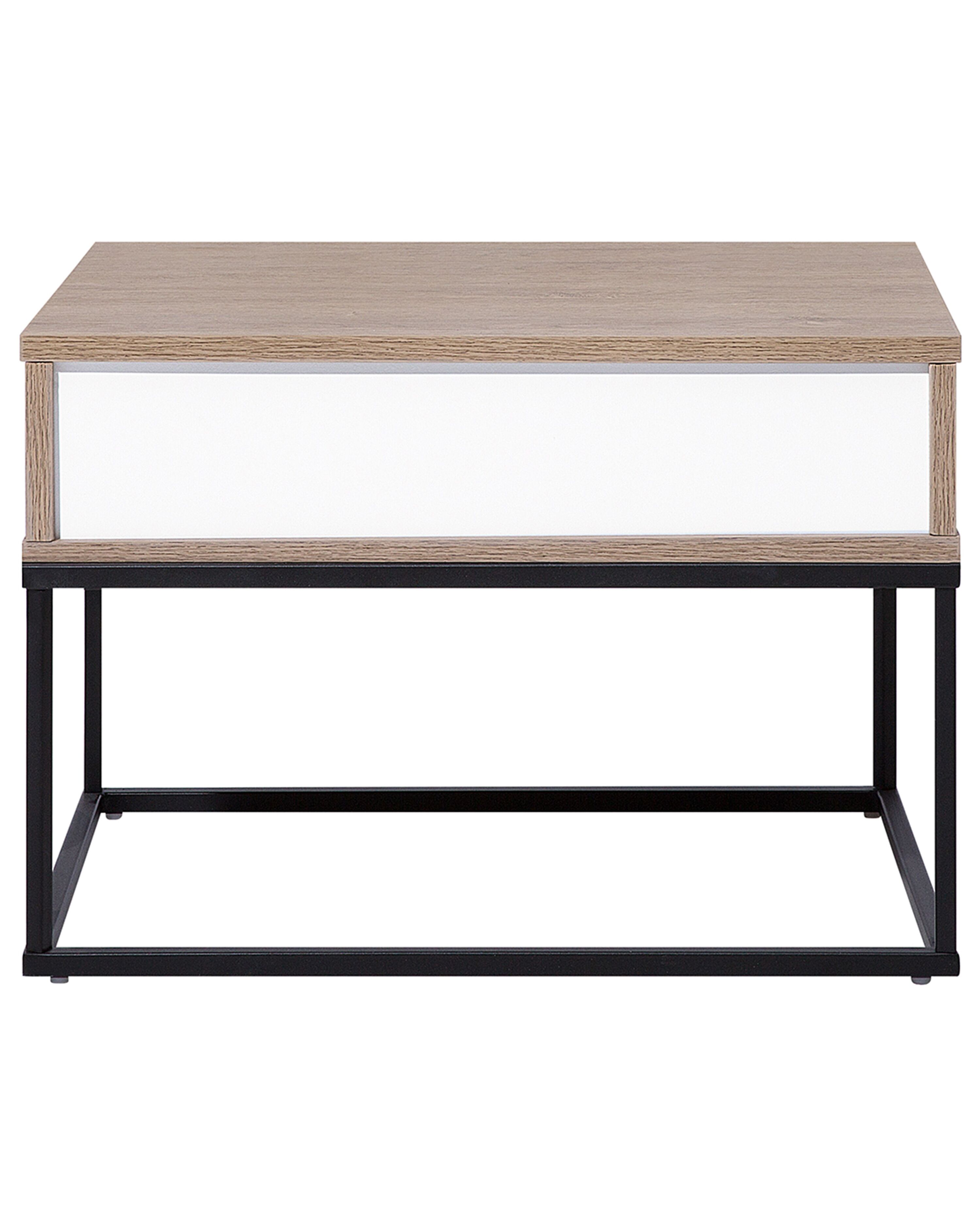 Bedside Table Dark Wood CAIRO Beliani.co.uk