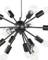 15 Light Metal Pendant Lamp Black BALAGAS_818281