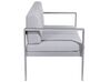Salon de jardin en aluminium coussin en tissu gris clair table basse incluse SALERNO_679523