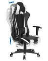 Cadeira de escritório em pele sintética preta e branca GAMER_756245