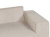 Left Hand Jumbo Cord Corner Sofa Bed with Storage Taupe LUSPA_898688